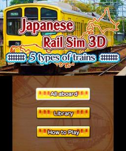 Japanese Rail Sim 3D 5 types of trains Title Screen